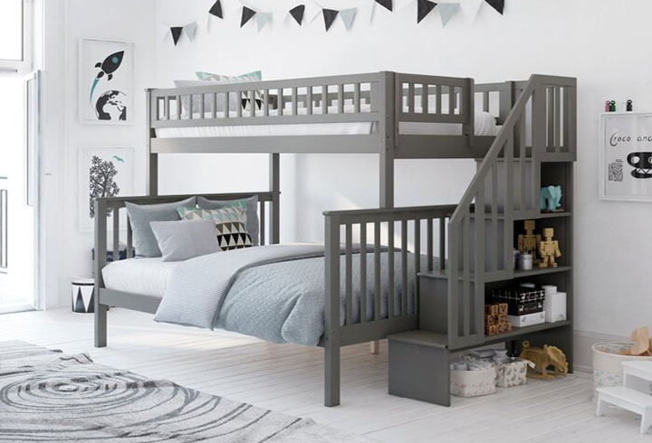 Thiết kế nội thất phòng ngủ đôi/giường tầng cho bé tại Bắc Giang