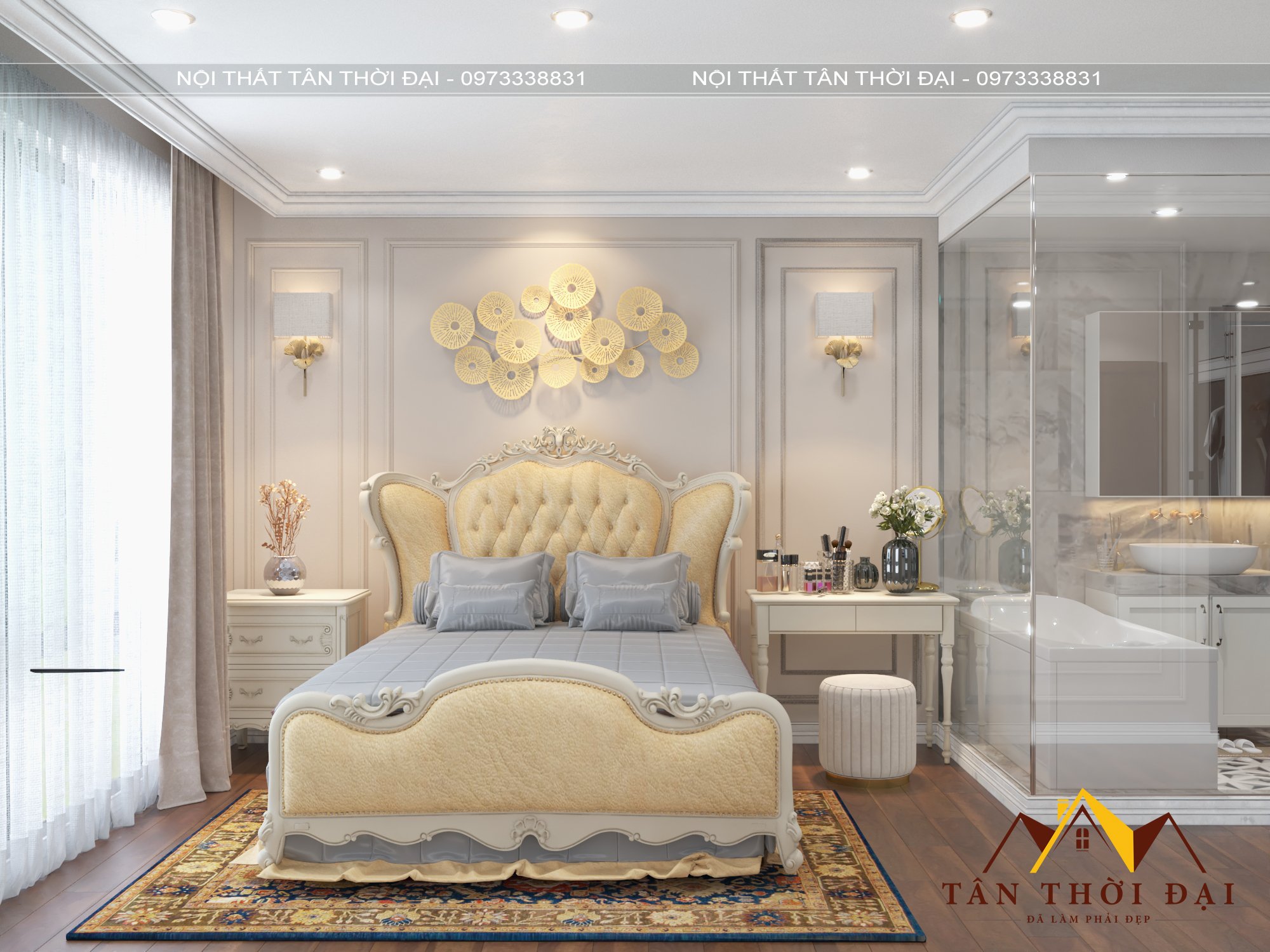 Nội thất phòng ngủ phong cách tân cổ điển tại Bắc Giang