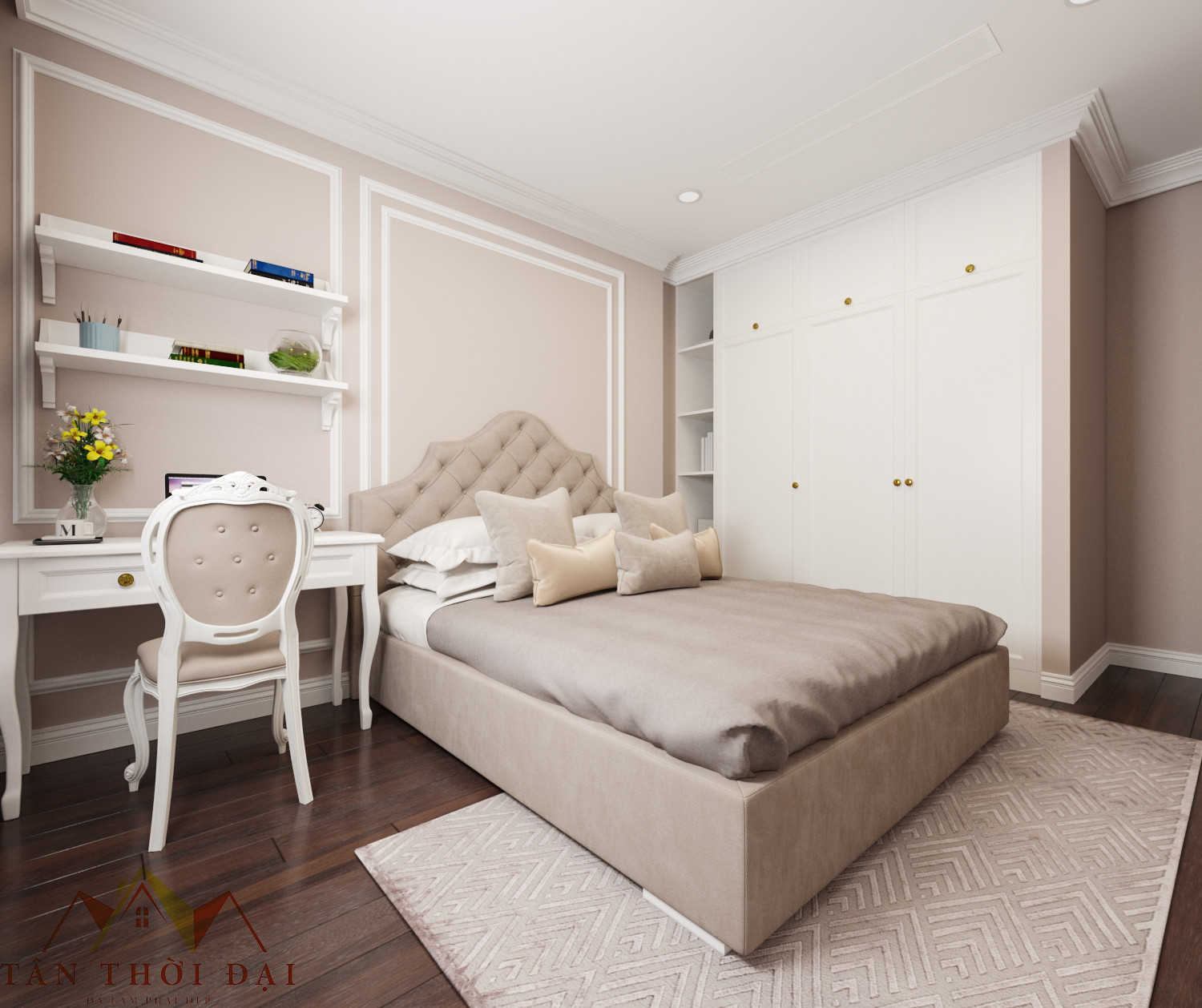 Tân Thời Đại –  Nhận thiết kế và thi công nội thất phòng ngủ giá rẻ tại Bắc Giang