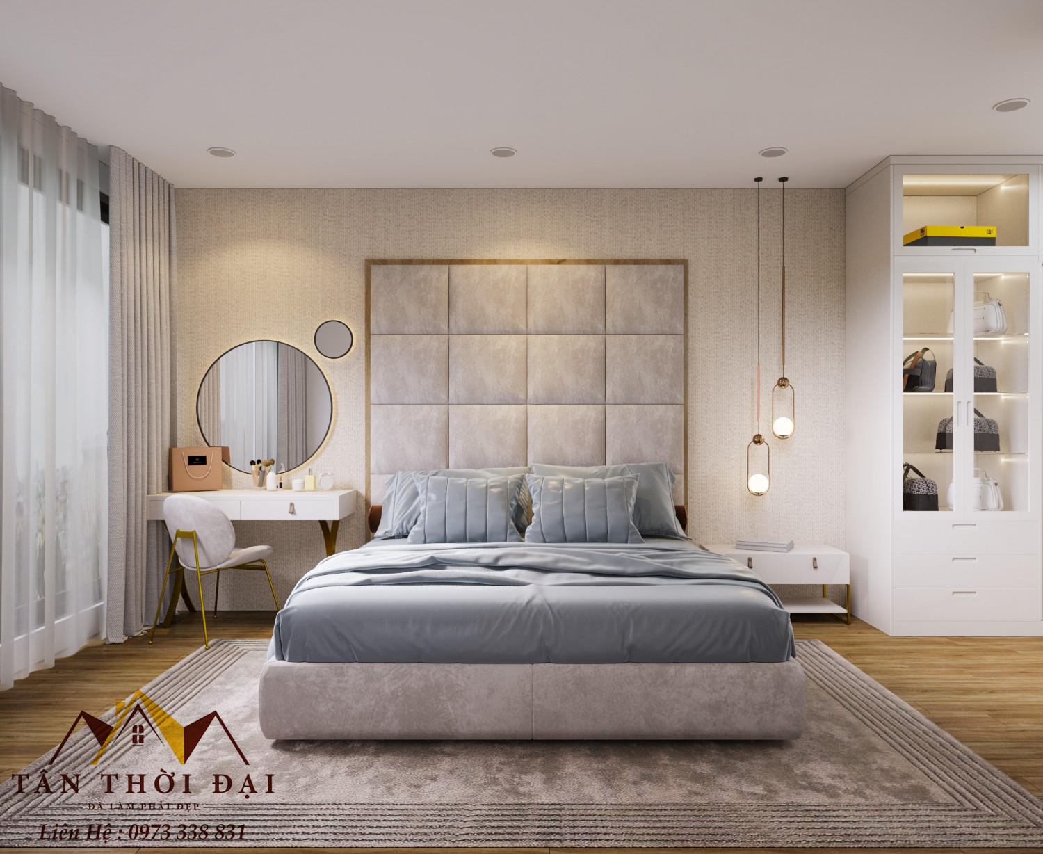 Nhận thiết kế và thi công nội thất phòng ngủ giá rẻ tại Bắc Giang