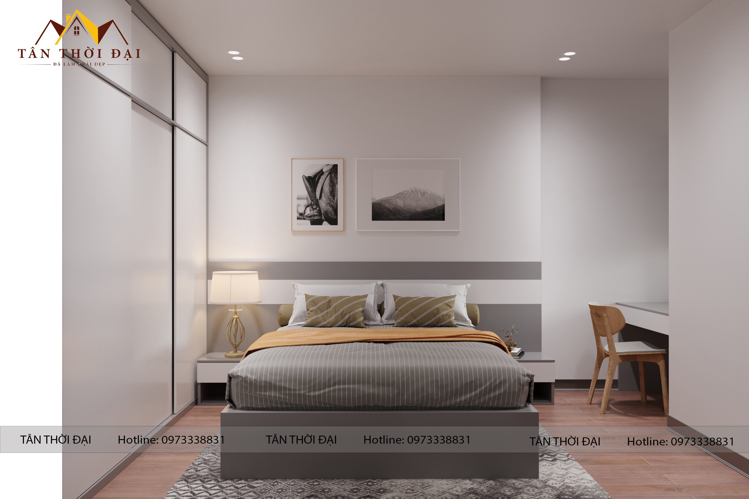 Thi công nội thất phòng ngủ trọn gói đẹp hiện đại số 1 Bắc Giang