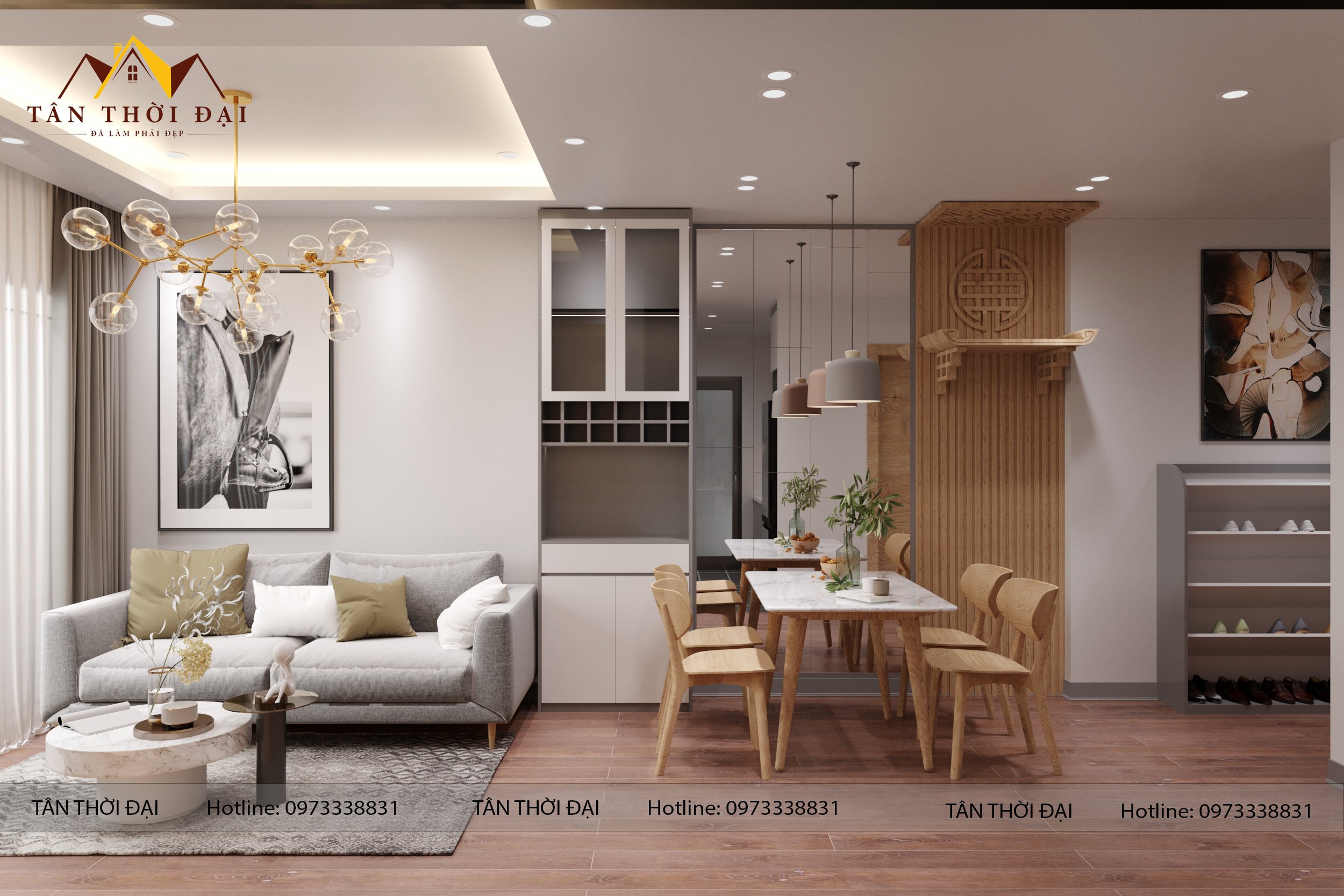 Tân Thời Đại - Công ty Thiết kế thi công nội thất phòng khách trọn gói đẹp tại Bắc Giang Tân Thời Đại - Công ty Thiết kế thi công nội thất phòng khách trọn gói đẹp tại Bắc Giang